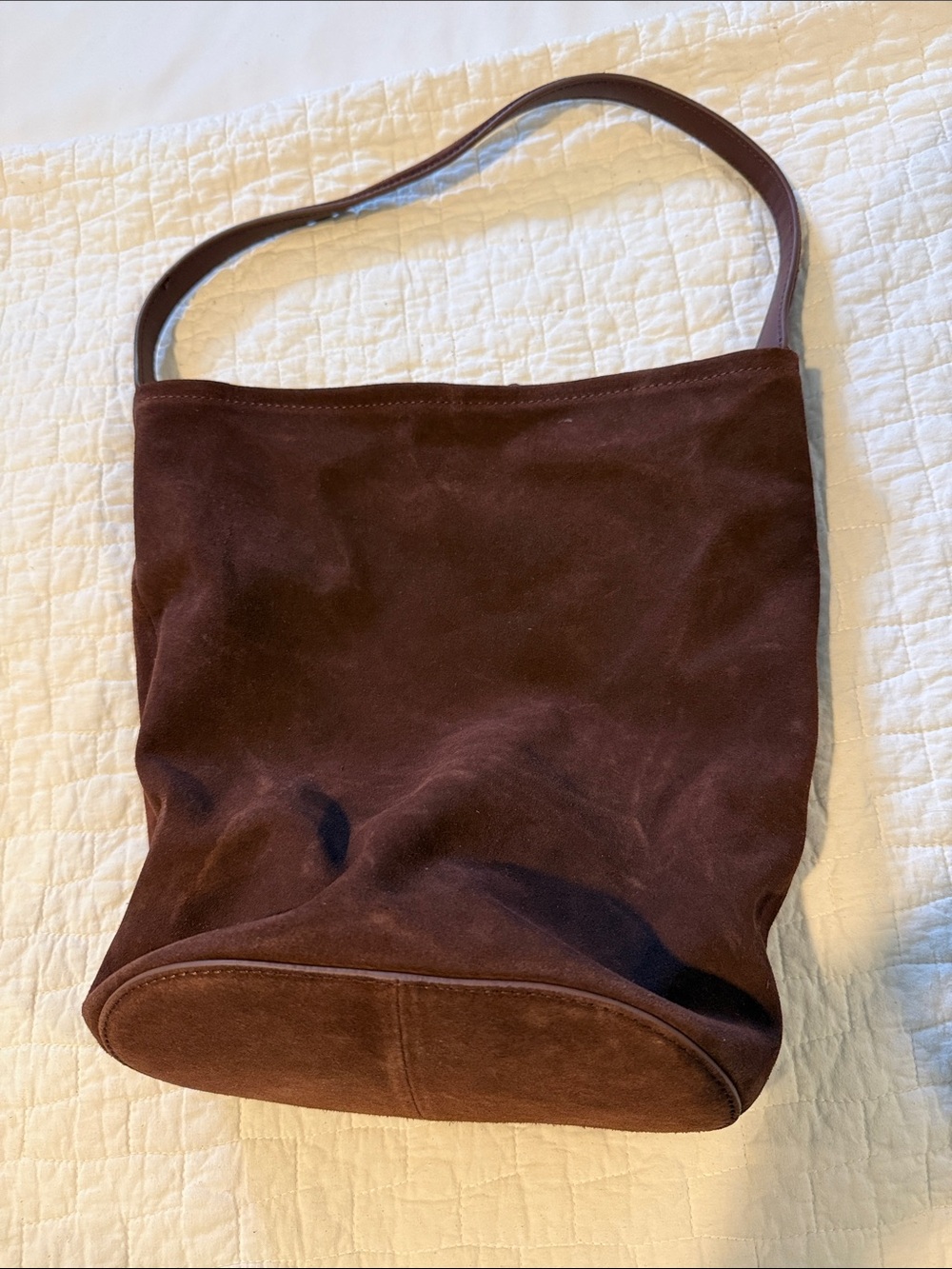 Jcrew Classic Brown Suede Shoulder Bag - Versatile Everyday Tote